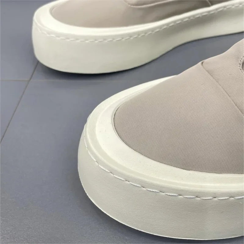 Men’s Casual Canvas Shoes – Ice Silk Breathable Platform Loafers