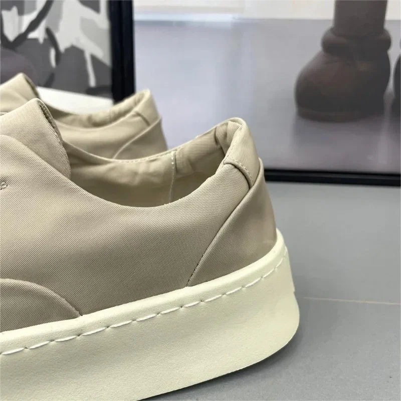 Men’s Casual Canvas Shoes – Ice Silk Breathable Platform Loafers