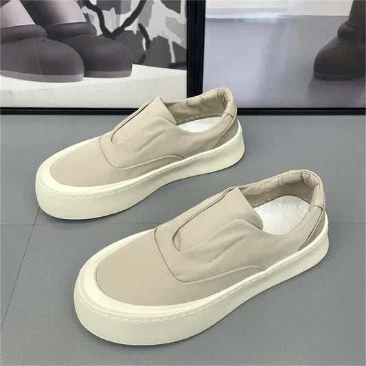 Men’s Casual Canvas Shoes – Ice Silk Breathable Platform Loafers